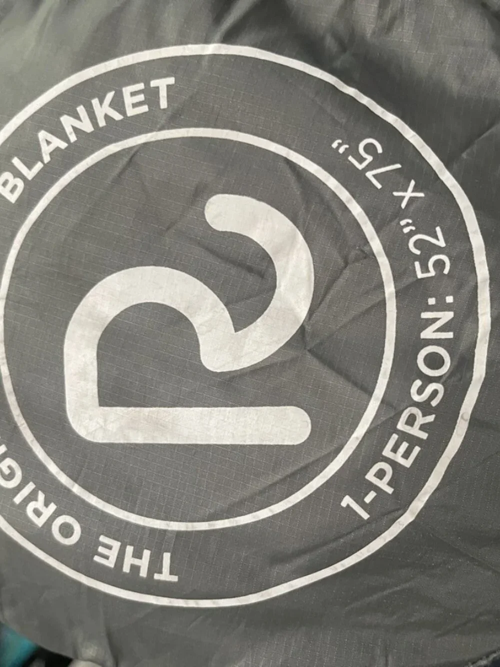 Rumpl The Original Puffy Blanket Black 1 Person 52 x 75”